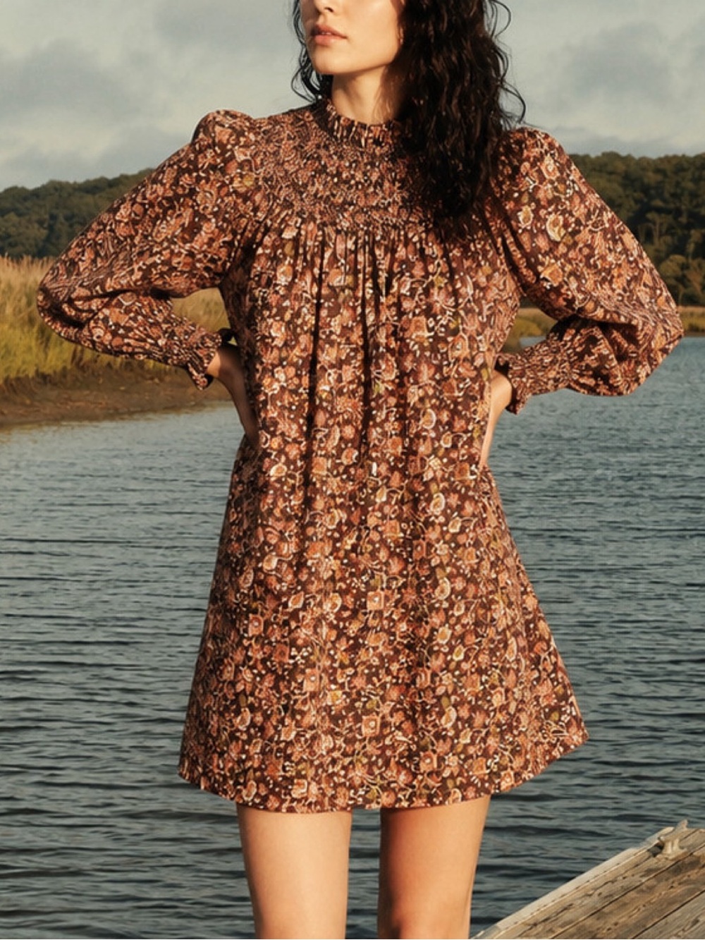 Dôen IDALIE Dress in Mulberry Vine Floral Small